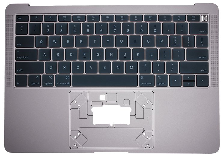 Produktbild för Apple Macbook Air 13" A1932 - Byte av topcover + svenskt tangentbord - Space Grey - Grade B