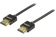 Produktbild för Deltaco Tunn HDMI-kabel - 1m - Svart