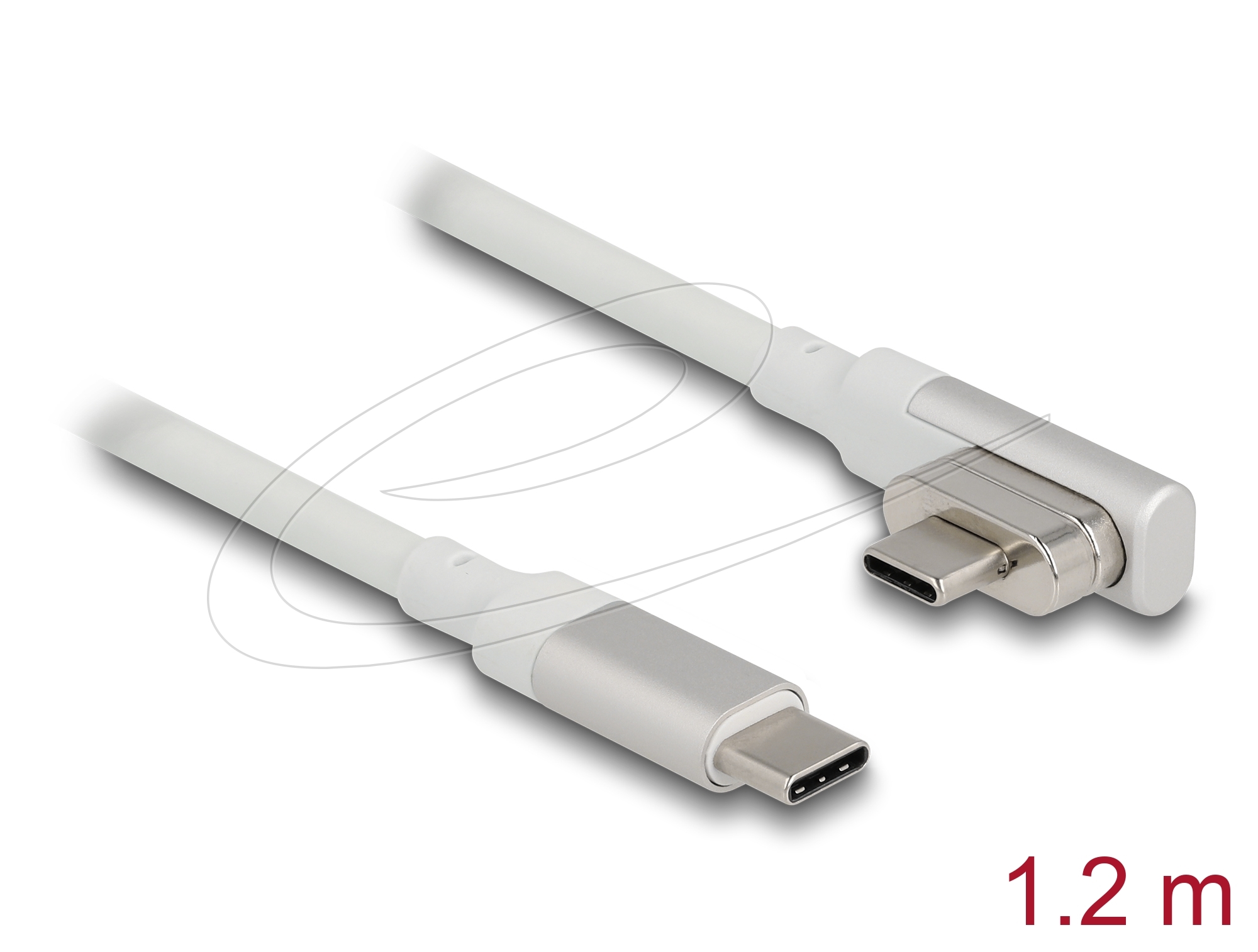 Produktbild för DeLock USB 3.2 Gen 2 / Thunderbolt 3 USB Type-C kabel - Vinklad - 1.2m