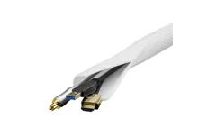 Produktbild för Deltaco Kabelsorteringsstrumpa i nylon, 1,8m, vit