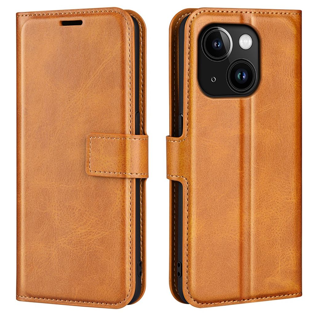 Produktbild för Plånboksfodral för iPhone 15 - Ljusbrun