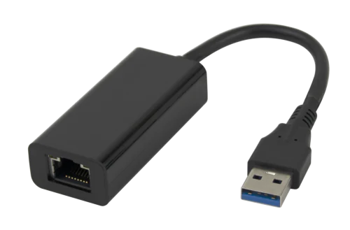 Produktbild för Deltaco Gigabit Nätverkskort med MAC address pass-through - USB A - Svart