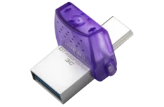 Produktbild för Kingston DataTraveler microDuo 3C - USB 3.2 - 128GB - Lila