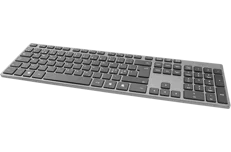 Produktbild för Deltaco Wireless slim office keyboard - Aluminium - Nordic