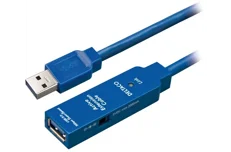 Produktbild för Deltaco aktiv USB 3.0-förlängningskabel, Typ A ha - ho, 2m, blå