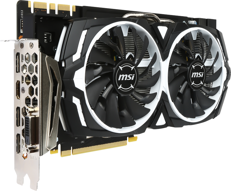 Produktbild för MSI GeForce GTX 1080 8GB ARMOR OC - Renoverad produkt