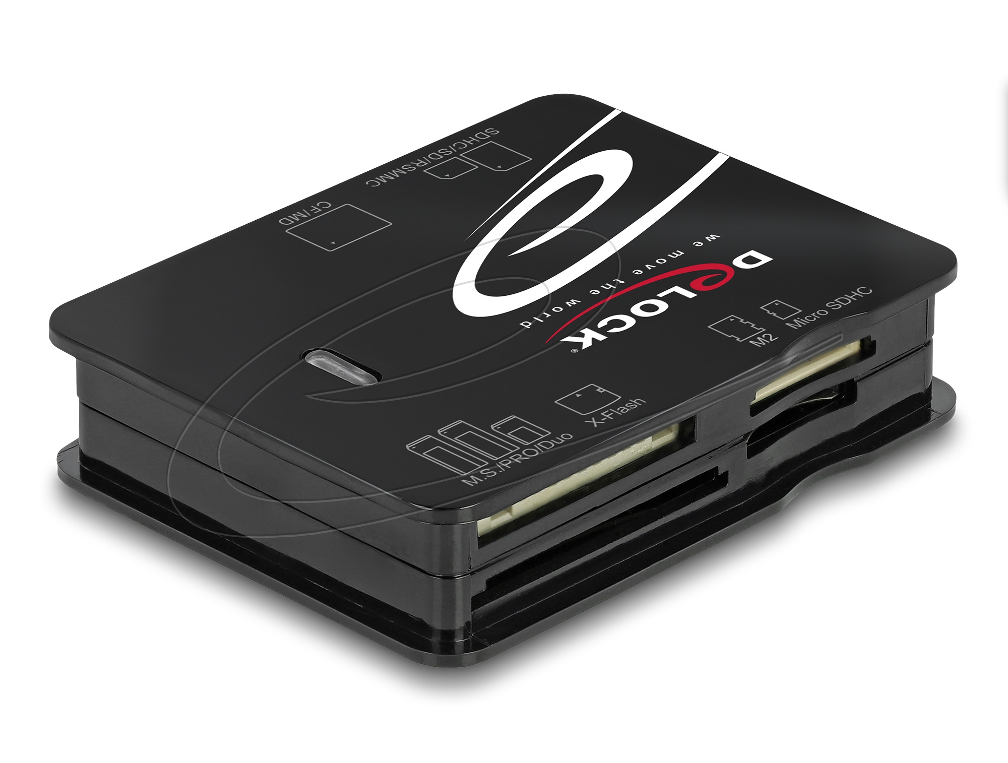 Produktbild för DeLock Minneskortläsare USB 2.0 -  CF / SD / Micro SD / MS / xD / M2-minneskort