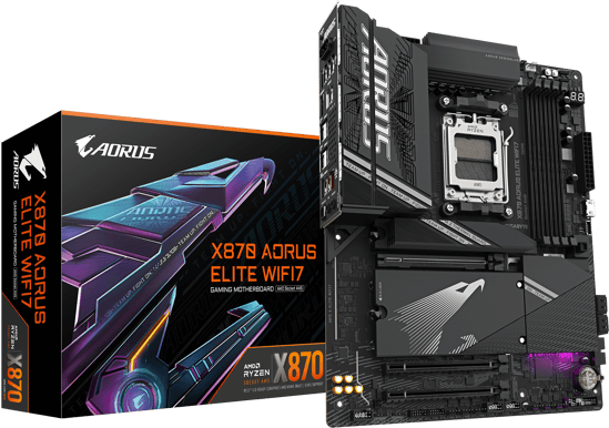 Produktbild för Gigabyte X870 AORUS ELITE Moderkort
