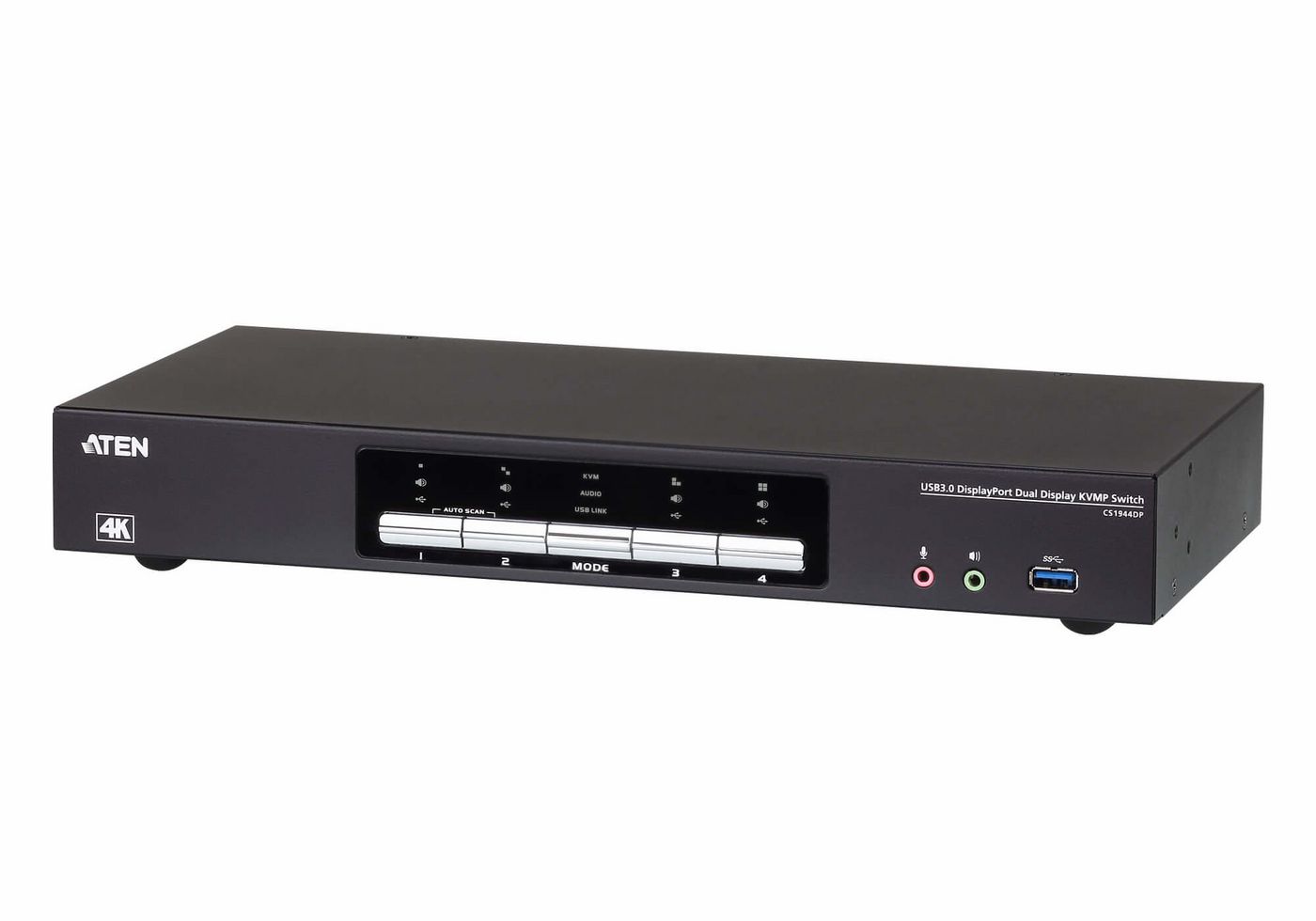 Produktbild för Aten KVM-switch för 4 datorer - Dual Display - USB 3.0 - 4K - DisplayPort