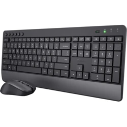 Produktbild för Trust TKM-450 Tangentbord och Mus - Wireless - ECO - Svart
