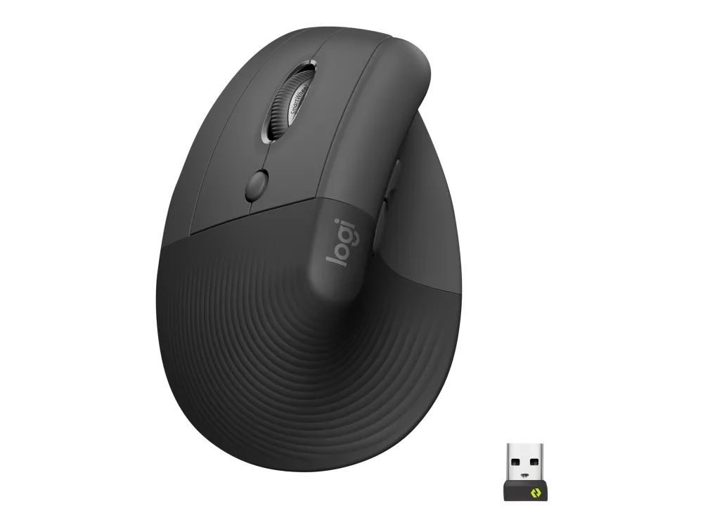 Produktbild för Logitech Lift Vertical - Ergonomisk mus för vänster hand - Trådlös - Svart