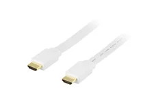 Produktbild för Deltaco HDMI-kabel - ha-ha -  flat - 3m - Vit - 4K