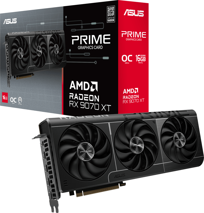Produktbild för ASUS Prime Radeon RX 9070 XT OC Edition - Renoverad produkt