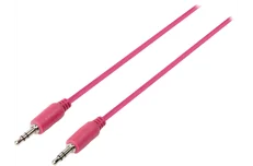 Produktbild för Sweex Stereoljudkabel 3,5 mm hane - hane 1m - Rosa Utförsäljning!