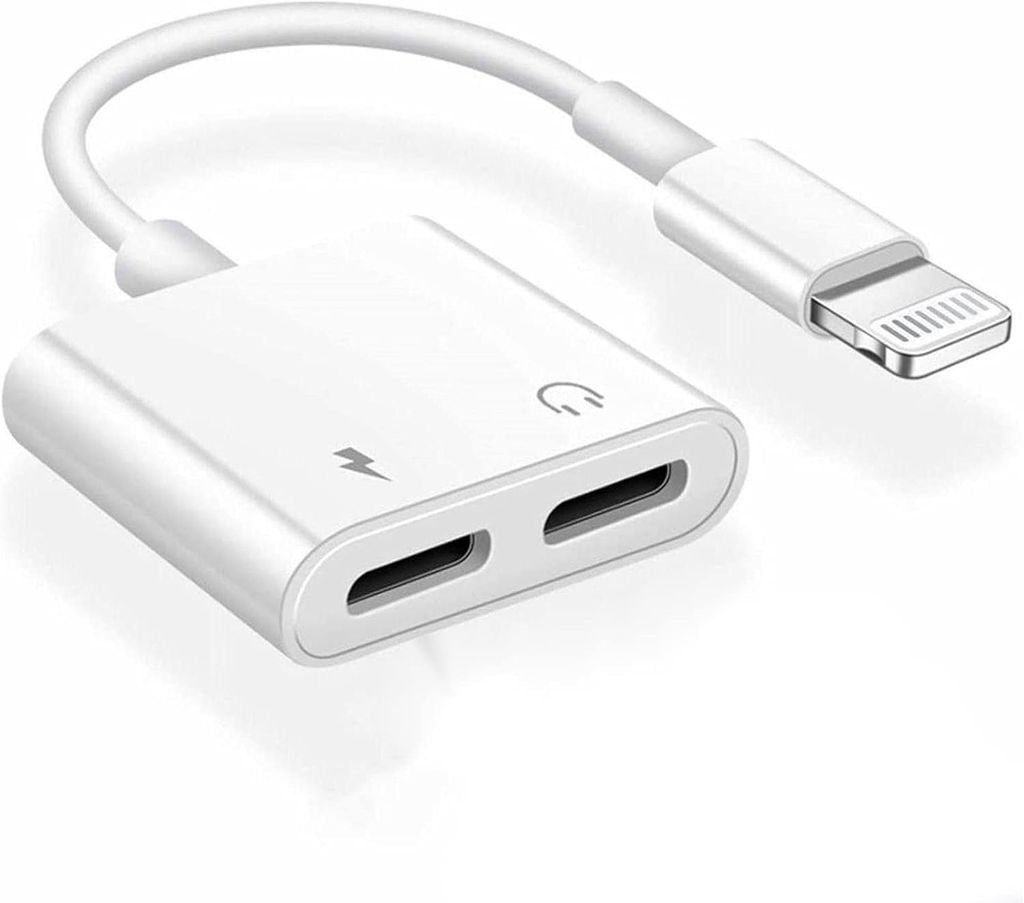 Produktbild för SiGN Lightning till 2st Lightning Adapter för Ljud & Laddning