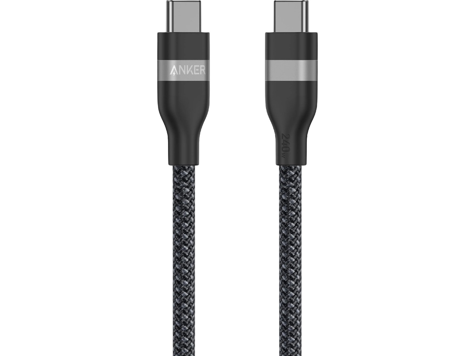 Produktbild för Anker 240W USB-C flätad kabel 3m - Svart