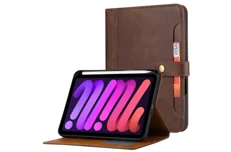 Produktbild för Taltech iPad mini 6 (2021) Wallet cover - Brown