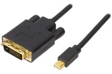 Produktbild för Deltaco Mini DisplayPort till DVI-I Dual Link - Svart - 2m