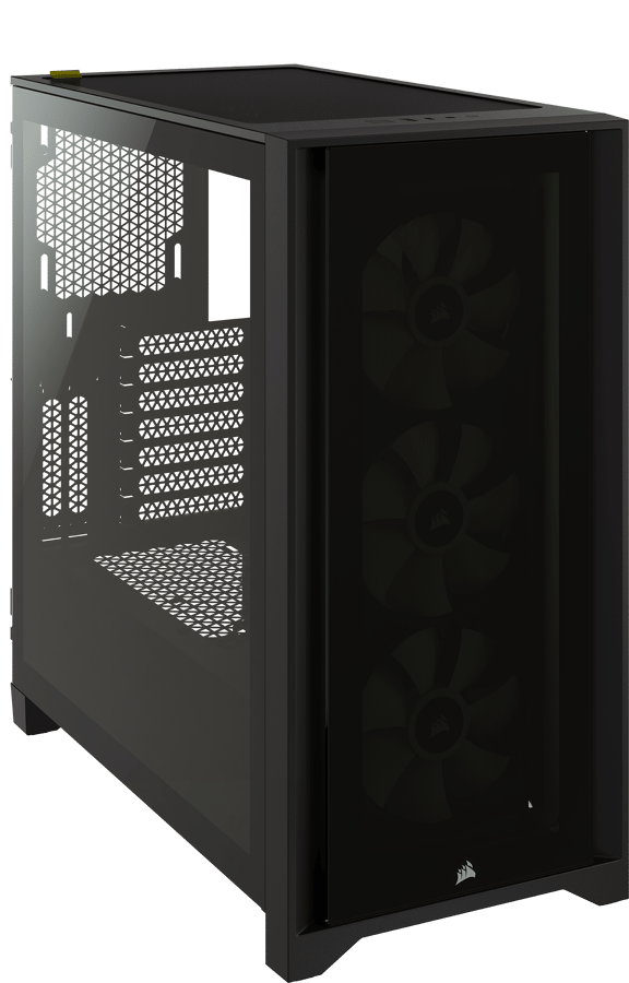 Produktbild för Corsair iCUE 4000X - Inga fläktar - Svart - Grade B