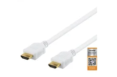 Produktbild för Deltaco HDMI-kabel - hane -hane - 0,5m - 4K 60Hz - Vit