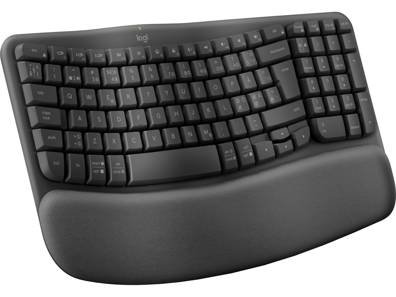 Produktbild för Logitech Ergo Wave Keys for Business trådlöst tangentbord (grafit)