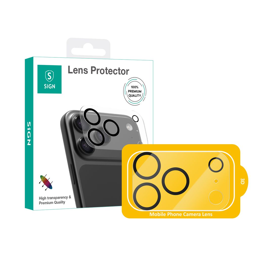 Produktbild för SiGN Linsskydd Tempered Glass för iPhone 17 Pro