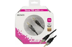 Produktbild för Deltaco Ljudkabel 3,5mm ha - ha, guldpläterad, 10m