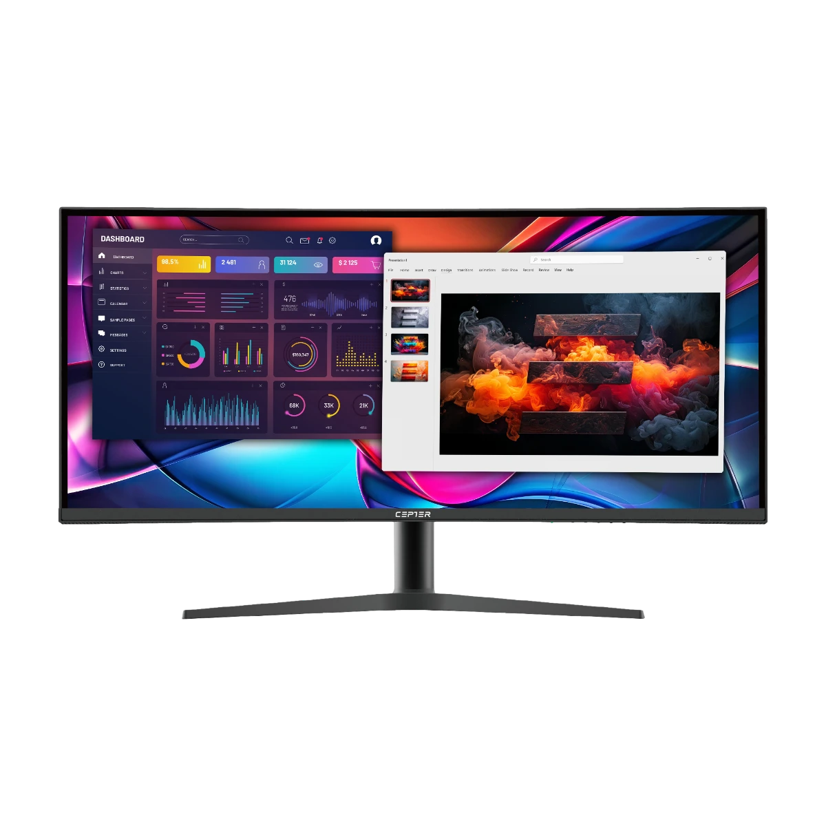 Produktbild för Cepter Pulse X - 34" - 3440x1440 - IPS - Curved - Grade A