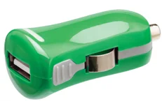 Produktbild för Valueline Billaddare med USB-port 2.1A - Grön - Pris så långt lagret räcker!