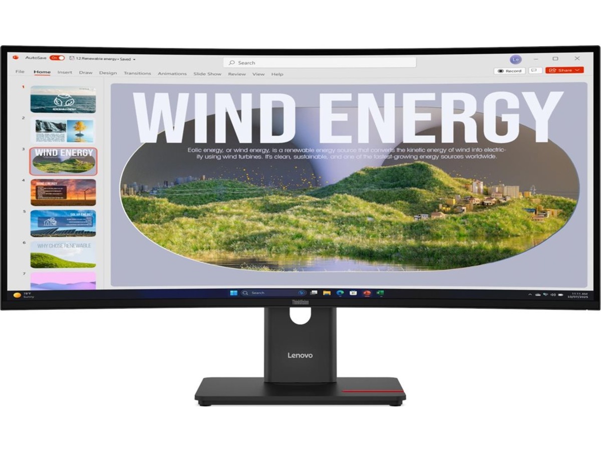 Produktbild för Lenovo ThinkVision T34WD-40 - 34" - 3440x1440 - Curved - 120Hz - USB-C (96W)