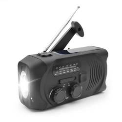 Produktbild för SiGN Vevradio med Solceller - Ficklampa - 2000mAh Powerbank