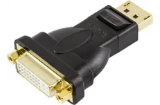 Produktbild för Deltaco DisplayPort hane till DVI-D hona - Single Link - Svart
