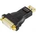 Produktbild för Deltaco DisplayPort hane till DVI-D hona - Single Link - Svart