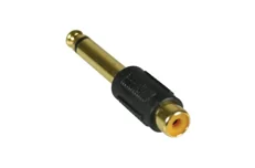 Produktbild för Deltaco Multimedia-adapter, RCA ho till 6,3mm ha, mono