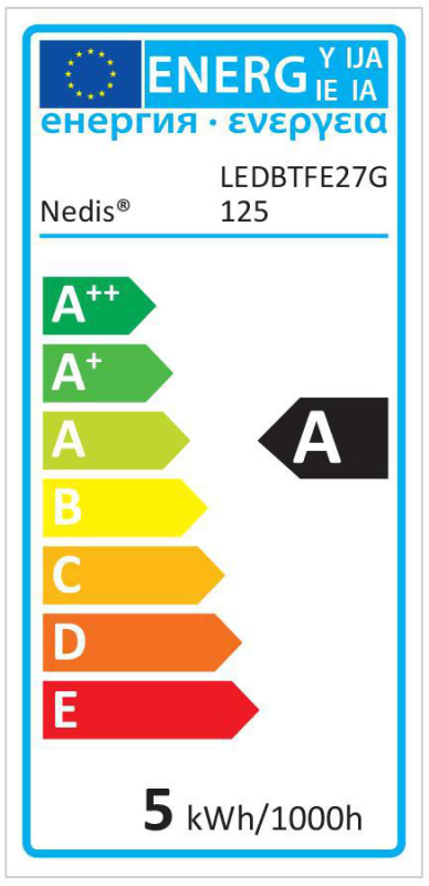 Produktbild för Dimbar LED-vintageglödlampa E27 | G125 | 5 W | 260 lm