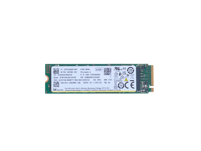 Produktbild för HP 512GB M.2 2280 PC801 PCIe Gen4 - Renoverad produkt