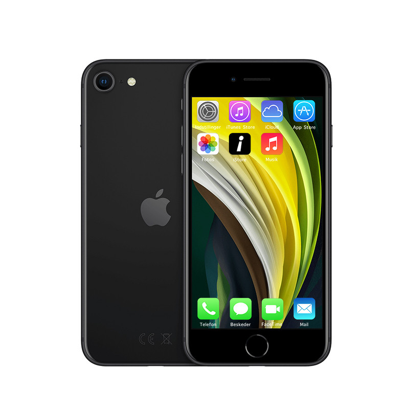 Produktbild för Apple Iphone SE (2020) - 64GB - Svart - Grade C