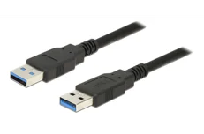 Produktbild för DeLock USB 3.0 kabel- USB-A hane till USB-A hane - 1m - Svart