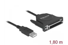 Produktbild för DeLock USB 1.1 till DB25 (parallell) - 1,8m - Svart