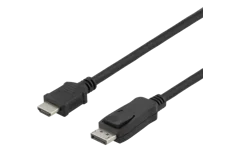 Produktbild för Deltaco DisplayPort till HDMI monitorkabel - 2m - Svart