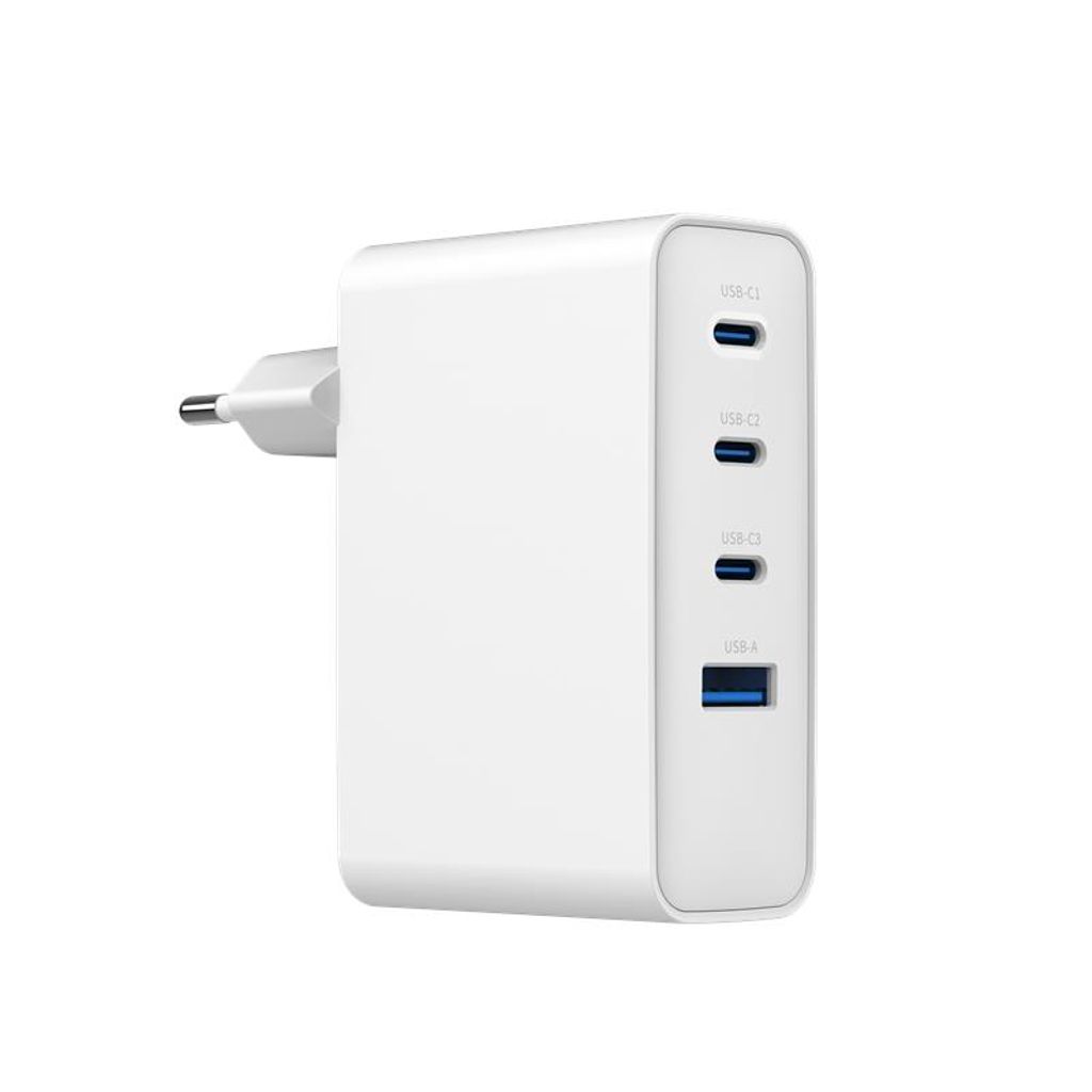Produktbild för SiGN Fast Charger 100W GaN - 3 st USB-C - 1 st USB-A - Vit
