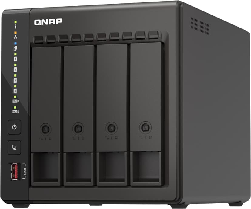 Produktbild för QNAP TS-453E-8G NAS - 4-bay - Intel Celeron J6412 - 8GB - 2xHDMI - 2xM.2 2280
