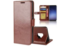 Produktbild för Crazy Horse Plånboksfodral för Samsung Galaxy S9 - Brown