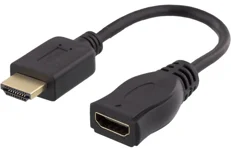 Produktbild för Deltaco HDMI 1.4 förlängningskabel, 10cm, svart