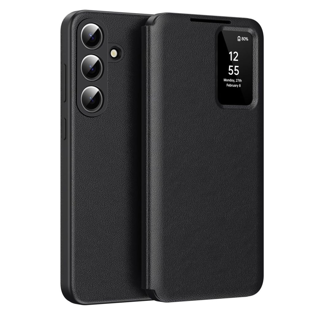 Produktbild för Plånboksfodral med Smart View fönster för Samsung Galaxy S26  - Svart