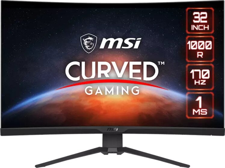 Produktbild för MSI G322CQP - 32" - 2560x1440 - Curved - 1ms - 170Hz - Grade A
