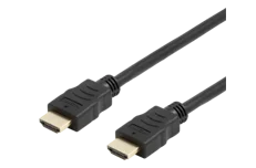 Produktbild för Deltaco HDMI-kabel - ha-ha - 5 meter - Flexibel - Svart - 4K