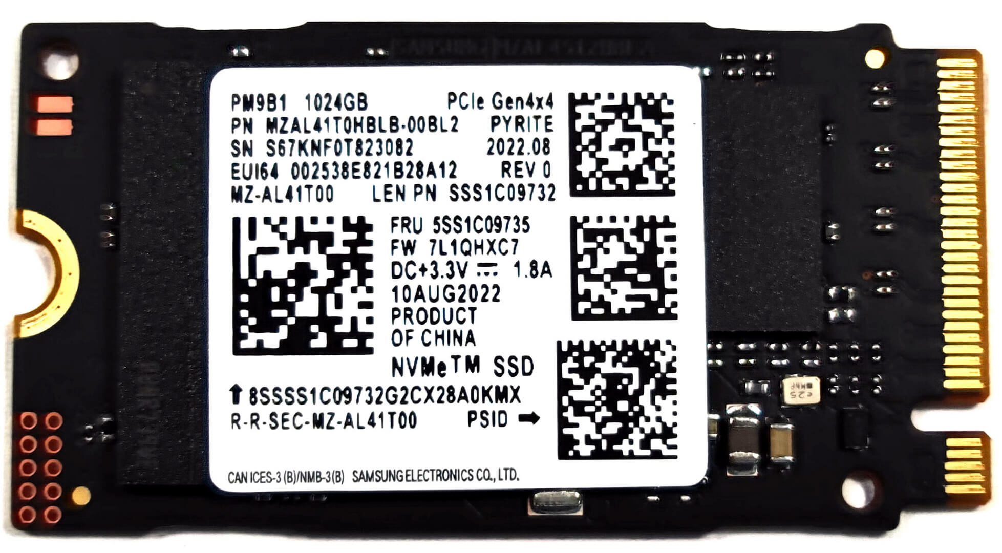 Produktbild för Lenovo 1TB M.2 2242 PCIe Gen4 SSD - Renoverad produkt