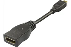 Produktbild för Deltaco HDMI-adapter Micro HDMI hane till HDMI hona 0,1m svart