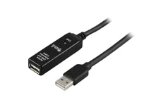 Produktbild för Deltaco Aktiv USB förlängningskabel- USB 2.0 - 5m - Svart